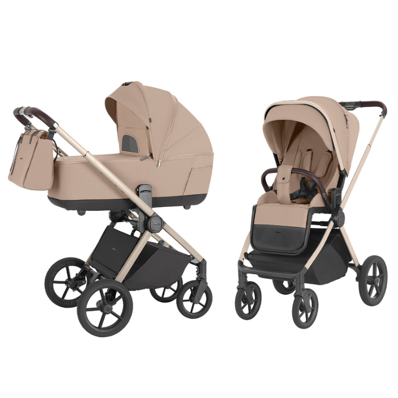Vežimėlis 2in1 CARRELLO Ultra CRL-6527 Floral Beige