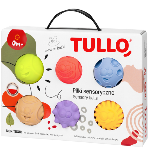 Sensoriniai kamuoliukai 0+ TULLO 6 vnt.